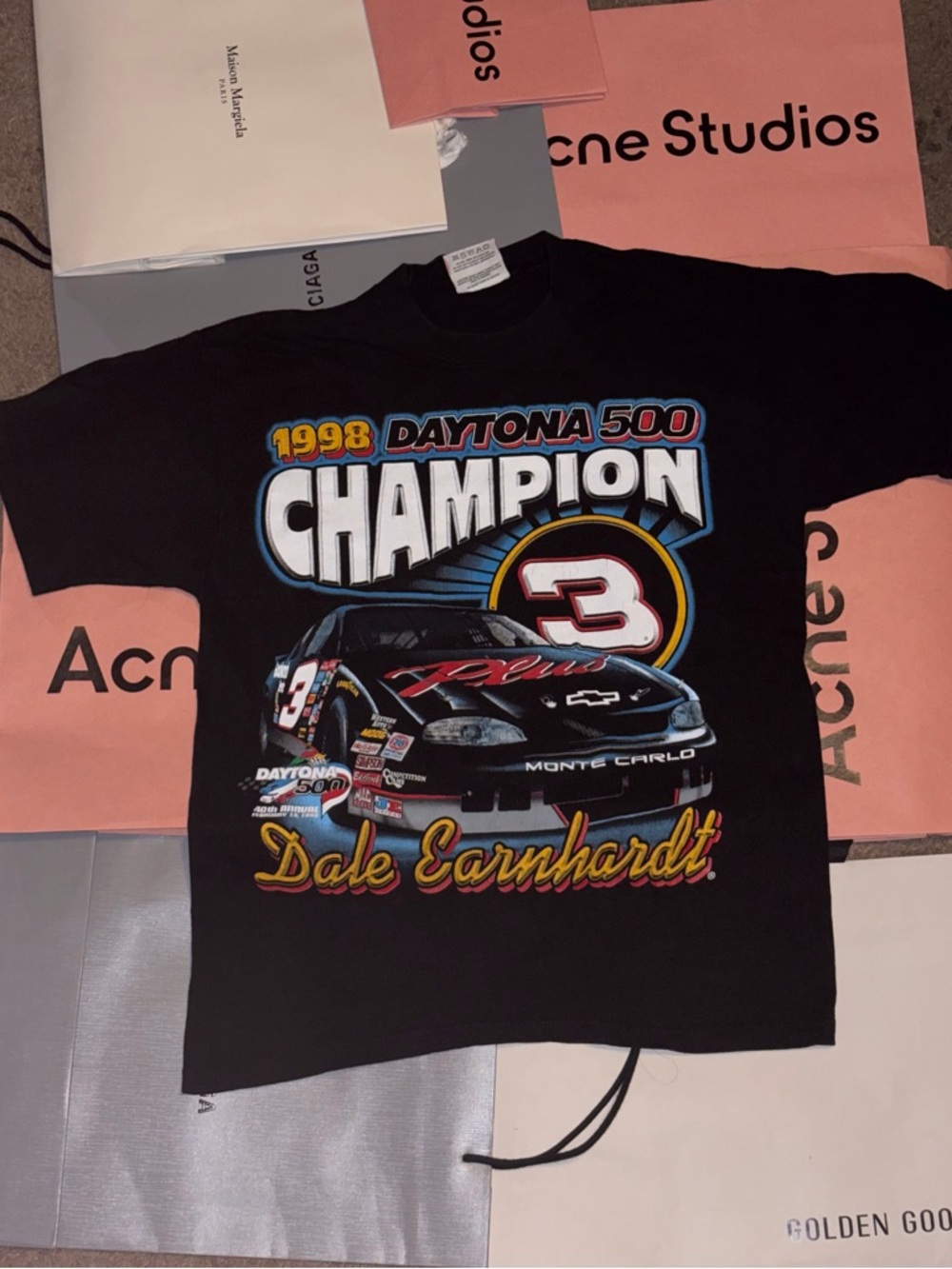 Dale Earnhardt '1998 Daytona 500 Champion' Black Short Sleeve Tee